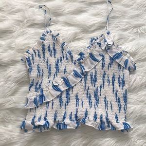 Olivaceous‎ | Blue Cactus Smocked Top